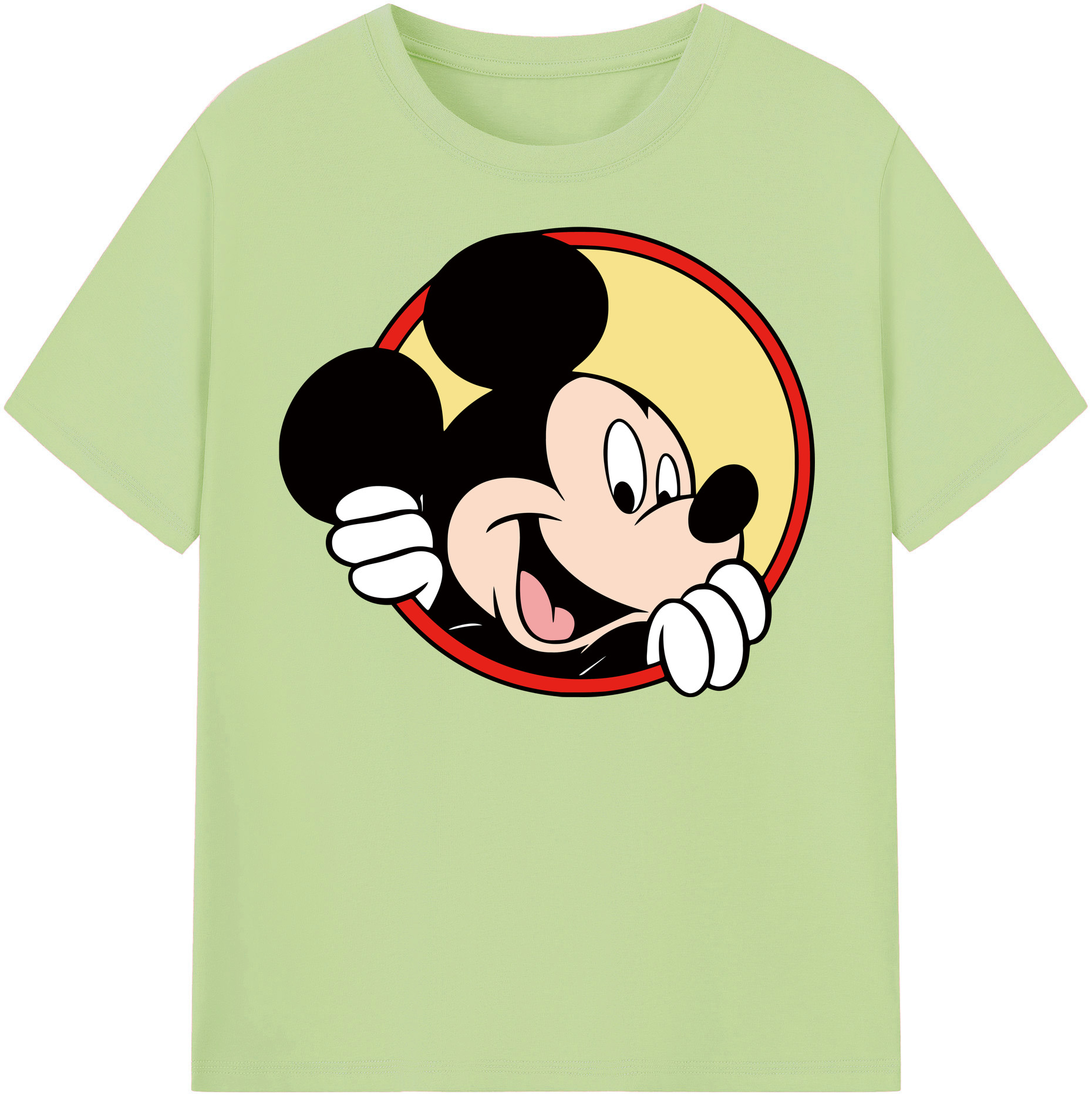 （画像用） ミッキーマウス Mickey Mouse 綿100％半袖Tシャツ（フロントプリント）